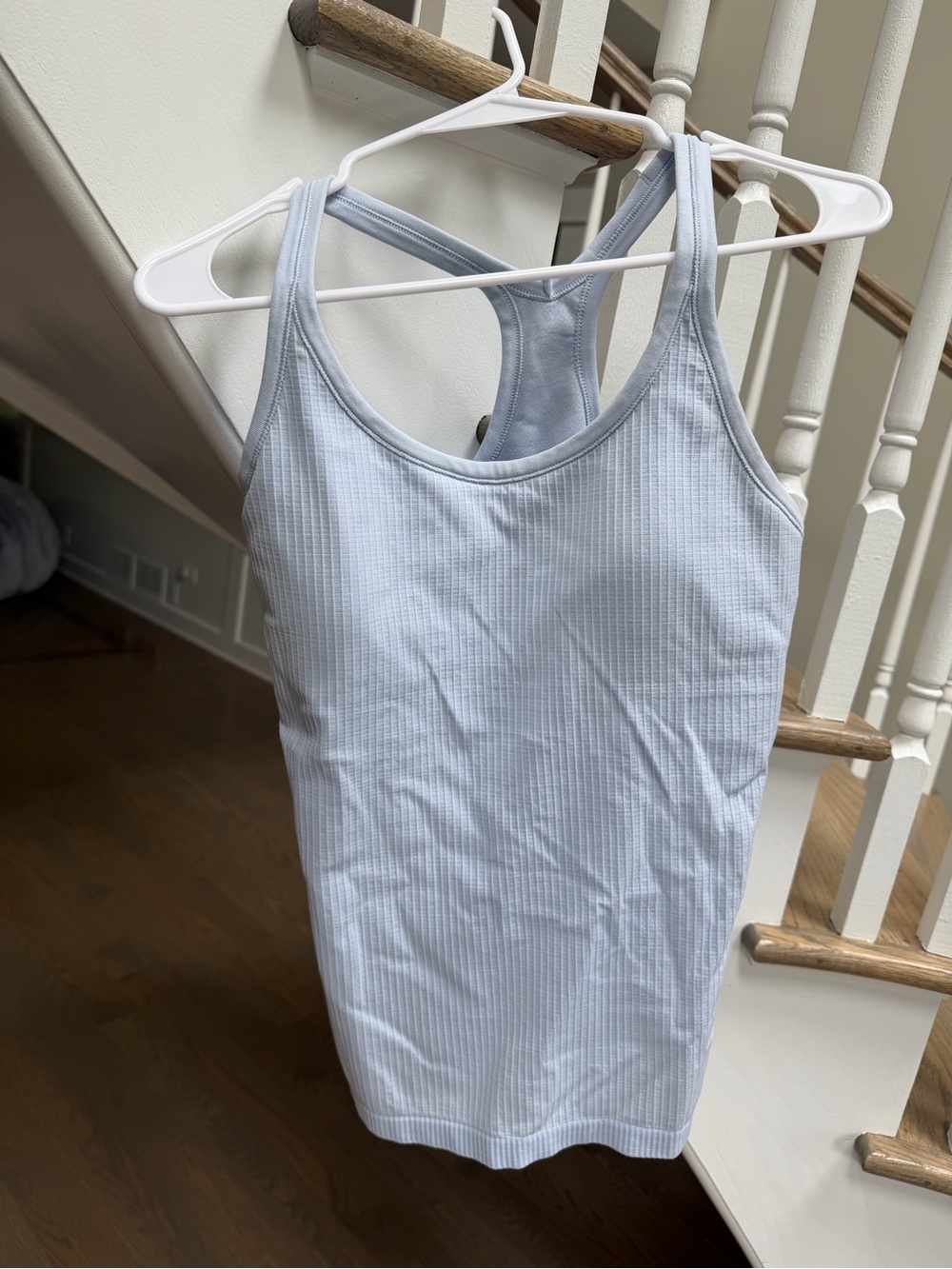 lululemon athletica Light Blue Ribbed Racerback Tank